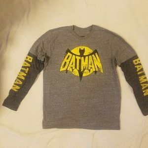 Mens Long Sleeve Batman Print Tee